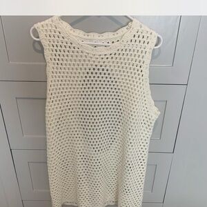 Cream Crochet Swim Beach Cover Up